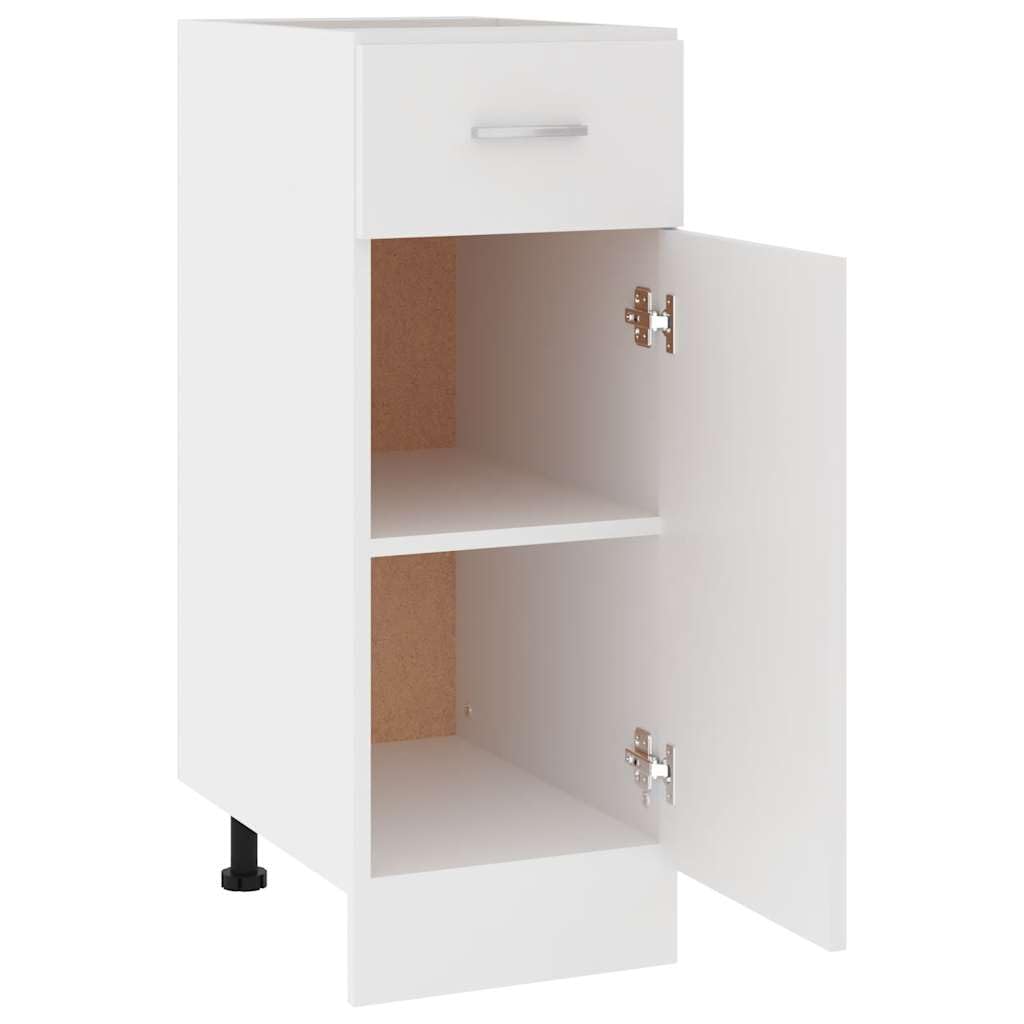 vidaXL Mueble bajo cajón 30x46x81,5 cm, Madera de ingeniería, Blanco, Almacenamiento baño & Cocina, Gabinete bajo Fregadero, Montable en Pared