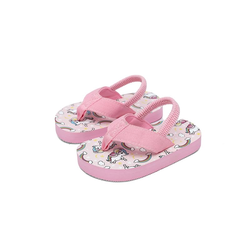 Toddler Thong Slides with Backstrap Kids Girls Boys Flip Flops for Beach