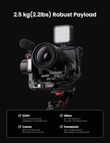 Image of Hohem iSteady MT3 Pro 3-Axis Gimbal Stabilizer for Camera, AI Tracker with Fill Light, for Mirrorless /Pocket /Action Camera /Smartphone, Detachable Touchscreen Control, for Canon /Nikon /Sony /Fujifilm