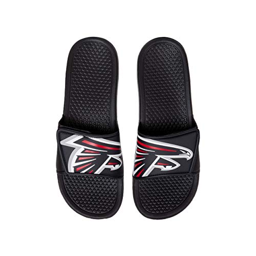 Image of FOCO mens NFL Team Cropped Big Logo Shower Sport Slide Flip Flop Sandals