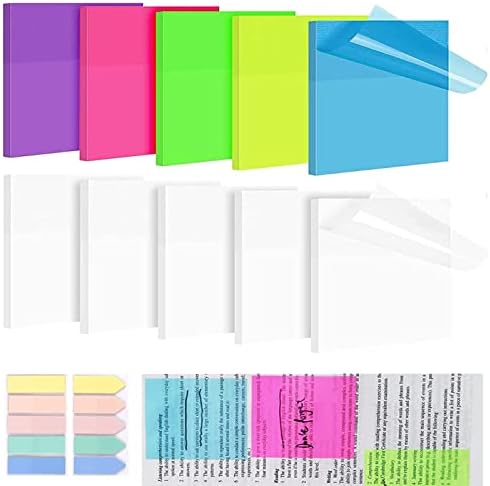 Transparente Feuillets Autocollantes Transparentes Lot De 6 Blocs De