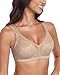 Lemorosy Women's Plus Size Full Coverage Non Padded Wireless Minimizer Bra -Comfort and Double Support (36C, Toffee)