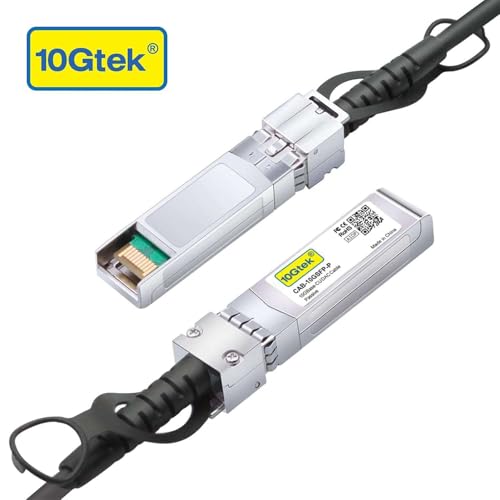 Image of 10Gtek 10G SFP+ DAC Twinax Cable, SFP+ to SFP+ Direct Attach Copper Passive for Cisco SFP-H10GB-CU0.65M, Ubiquiti UniFi, Meraki, Mikrotik, Netgear, D-Link, TP-Link and More, 0.65-Meter(2.1ft), 2-Pack