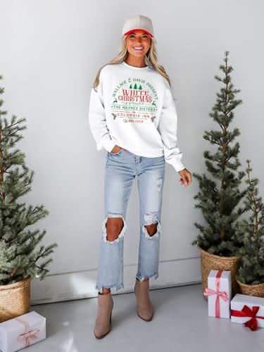 Christmas Sweatshirts for Women Funny Christmas Tree Xmas Cute Graphic Long Sleeve Shirt
