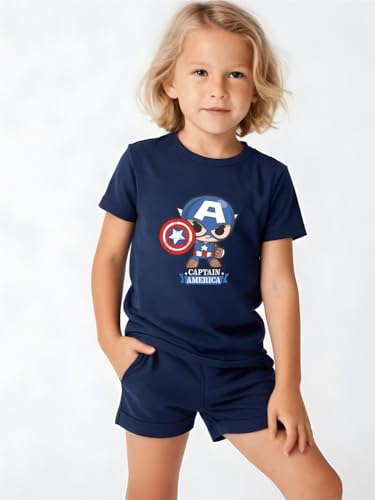 Image of minicult kids Kids Cotton Shorts and Matching Tshirt Coord clothing set with Cute Prints Clothing Set (200gsm Cotton Fabric)