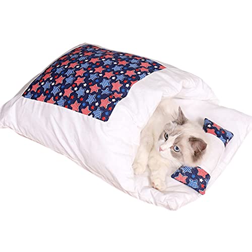 PetPhindU Hundehäuser Weiche Innen Im Innenraum Geschlossene Zelthütten Warm Höhlenhund Hunde Zwinger Katzenbetten Katze Schlafsack Geschlossene Abnehmbare Waschkatze Quilt Winter Warm Haustier