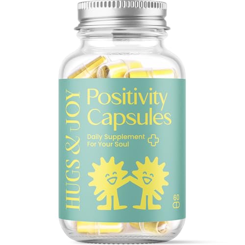 Hugs & Joy Positivity Capsules in a Bottle - 60 Empowering Messages for Daily Inspiration