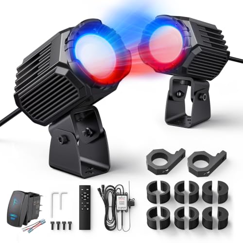 Ehaho Whipless LED Whip Lights RGBW Dual Color Alien Lights for SXS UTV