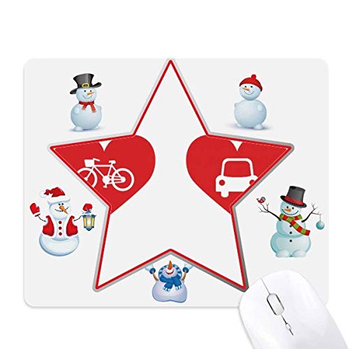 Tapis de souris Noël famille bonhomme de neige, cadeau festif idéal