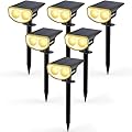 Kyosho Solar Spot Lights Outdoor, IP67 Waterproof 38 LED Solar Powered Landscape Spotlights for Yard, Garden, Driveway, Walkway, Auto On/Off, 3 Modes, 6 Pack