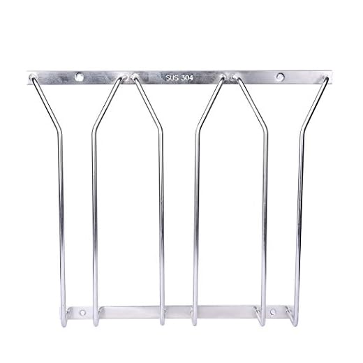 Dianoo Rangement de verre de vin de 3 rangées grille de suspension de fil support de support de verres à pied en acier inoxydable sous le cabinet 27CM