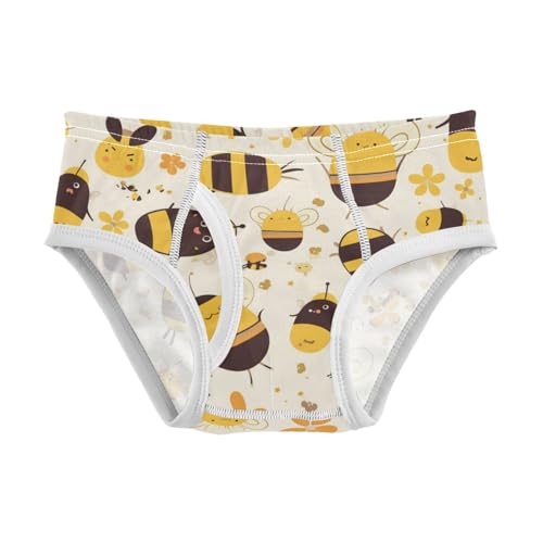 KLL Cute Bee Pattern Toddler Boys Pure Cotton Briefs Breathable Children Panties