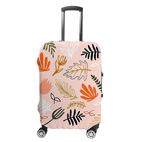 Housse protection valise lavable bagage cabine soute feuilles roses