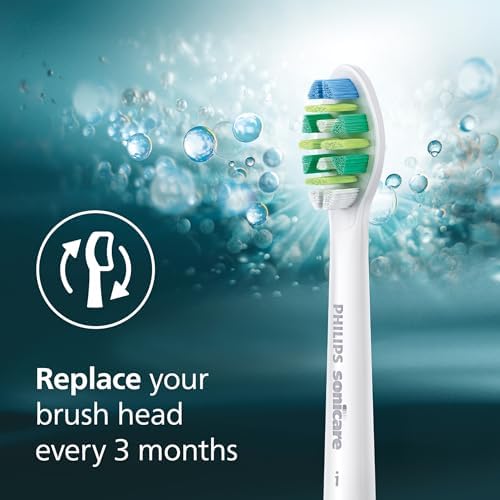 Philips Sonicare InterCare - Genuine Replacement Electric Toothbrush Heads, White, 3 Pack, HX9003/25 - 5