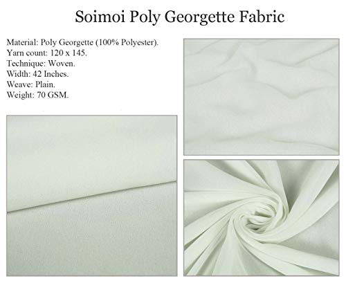 Soimoi Polyester Georgette Fabric Trophy,Timer Clock & Basketball Sports Printed Fabric 1 Yard 42 Inch Wide #TOP3