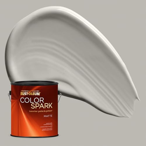 Image of Rust-Oleum Color Spark Interior Paint and Primer in One, Matte, Cement, 1 Gallon