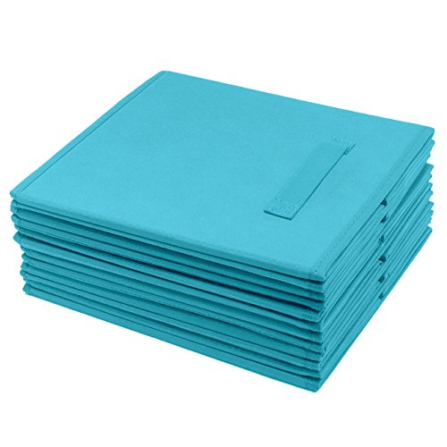 Sorbus® Foldable Storage Cube Basket Bin (6 Pack, Aqua) #TOP7