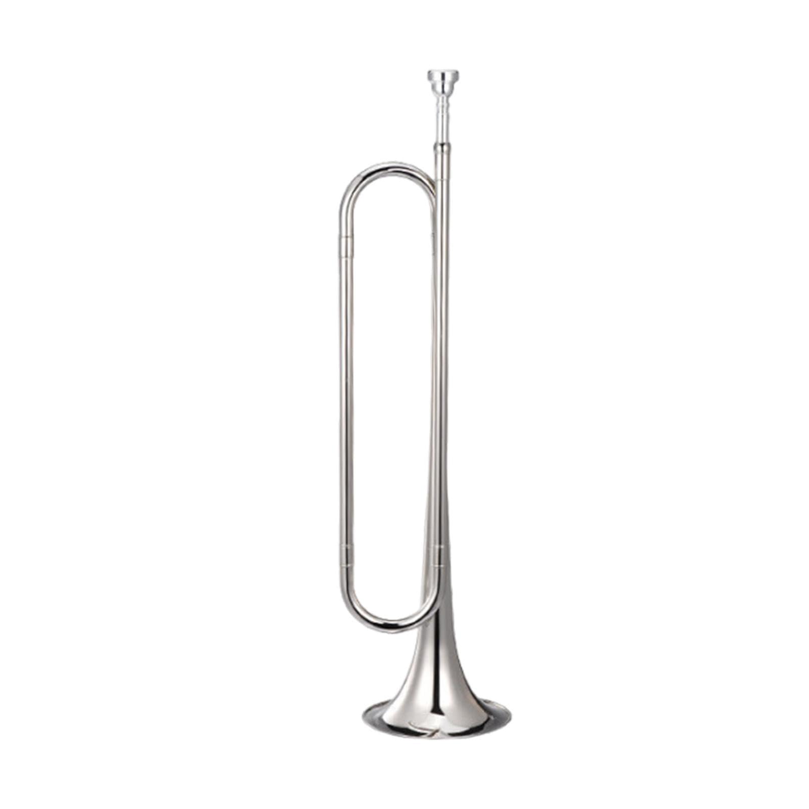 Garende Portable Bugle Trumpet for Children in Band Settings, silver C