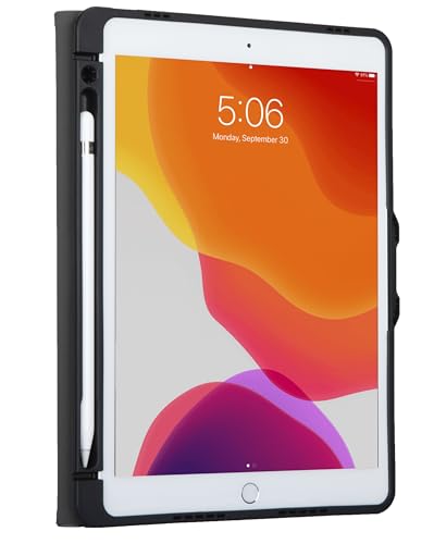 Image of Targus VersaVu Apple iPad (8th and 7th gen) 10.2-inch, iPad Air 10.5-inch, and iPad Pro 10.5-inch, Slim Lightweight Smart Shell Stand, Shock Proof, Audio Boost, Secure Closure, Violet (THZ86307GL)