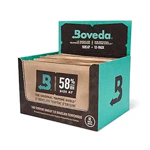 Boveda 58% Two-Way Humidity Control Packs For Storing 1 lb Size 67 12 Pack Moisture Absorbers for Storage Containers Humidifier Packs Individually Wrapped Hydration Packets