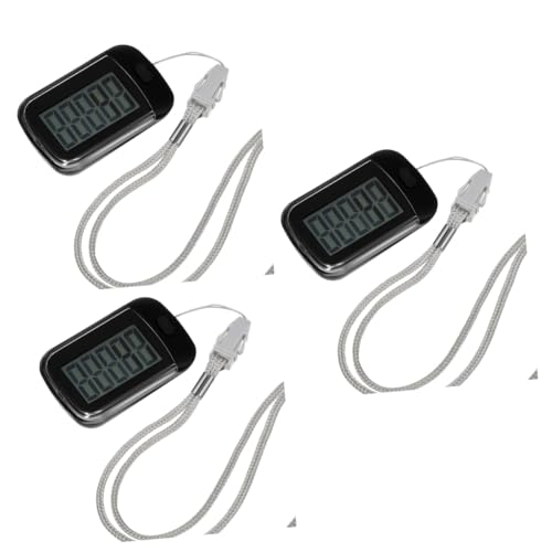 HEMOTON Podómetro De 3 Piezas Contador De Pasos Preciso con Clip Rastreador De Pasos Contador De Pasos con Clip para Caminar Contador De Pasos Reloj Pequeña Medida Sensor Portátil