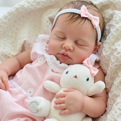 Anano Reborn Baby Vollsilikon Lebensecht, Reborn Baby Mädchen 50CM Silikon Babys, Reborns Puppen Lebensecht, Reborn Puppe Echt Wie EIN Babys, Silikon Puppen – Bild 6