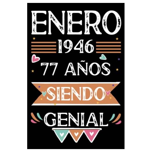 CUADERNO, Enero 1946, 77 Años Siendo Genial: Libro de visitas, cuaderno, 110 páginas de felicitaciones, idea de regalo, regalo Para la esposa, novia, mujer, La madre