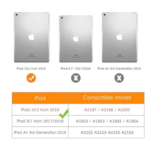 Image of MOCA Case for 10.2 inch iPad 9th 8th 7th Gen 10.2 inch iPads 2021 2020 2019 Launch A2603 A2604 A2605 A2270 A2428 A2429 A2430 A2197 A2198 A2200 Flip Cover (Water Melon, 10.2 inch iPad 9th 8th 7th Gen)
