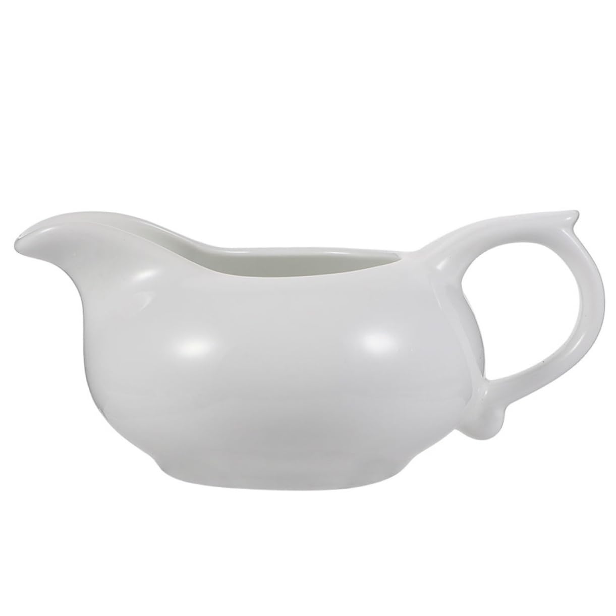 OUNONA Ceramic Sauce Container Dripless Pour Spout Gravy Boat for Sauces Dressings Dips Acid Resistant for Everyday Use Entertaining