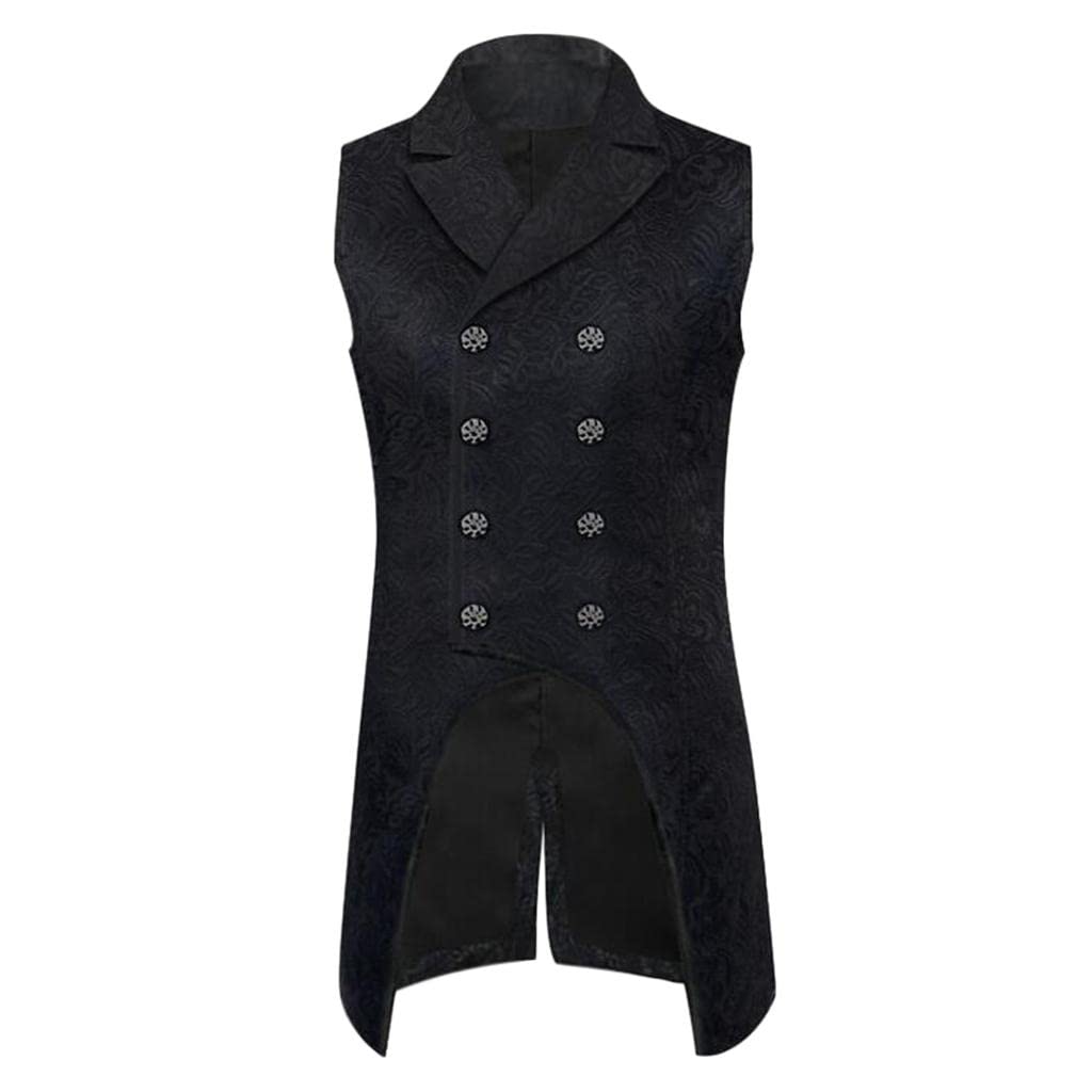 club bollywood LICHTS®Mens Gothic Steampunk Double Breasted Vest Brocade Waistcoat L|Clothing, Shoes & Accessories | Mens Clothing | Coats & Jackets-picture-15