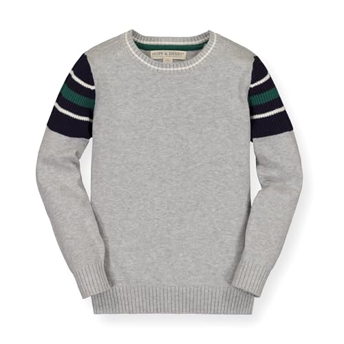 Image of Hope & Henry Boys' Long Sleeve Crew Neck Pullover Sweater
