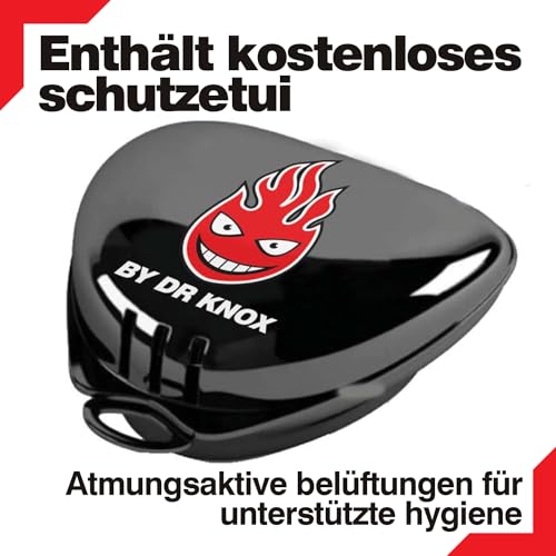 Dr Knox ’s Protective Unisex Mundschutz - Die Original Farbkombination von Cherry Black und Deep Red (Junior (<11), Blau/Weib)