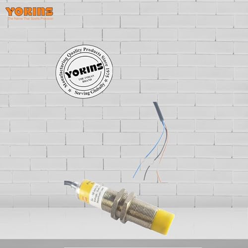 Image of Yokins Inductive Proximity Sensor switch NPN NO 06-40V DC 18mm, SENSING 8MM with 2 MTR 3 Core Cable