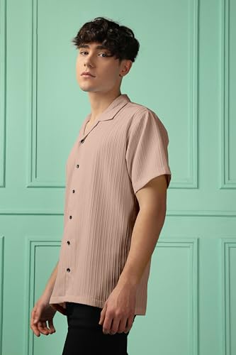 Image of Men's Striped Half Sleeve Polycotton Shirt | Casual & Formal Wear | Comfortable & Stylish