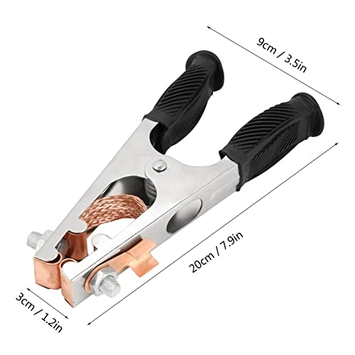 Haosie Welding Ground Clamp, 500A Electroplated Welding Earth Clip, Copper Grounding Clamp for Manual Welder(US Type)