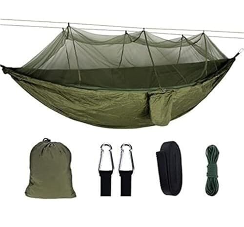 TOTIKI Hamacas Hamacas Portátiles con Mosquitera, Equipo De Acampada Imprescindible para Viajes, Senderismo, Mochilero, Playa, Patio Hamaca Jardin(F)