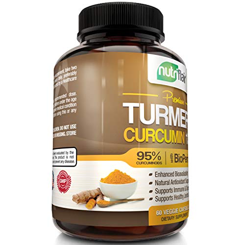 image for NutriFlair Premium Turmeric Curcumin Supplement (1300mg) with BioPerin