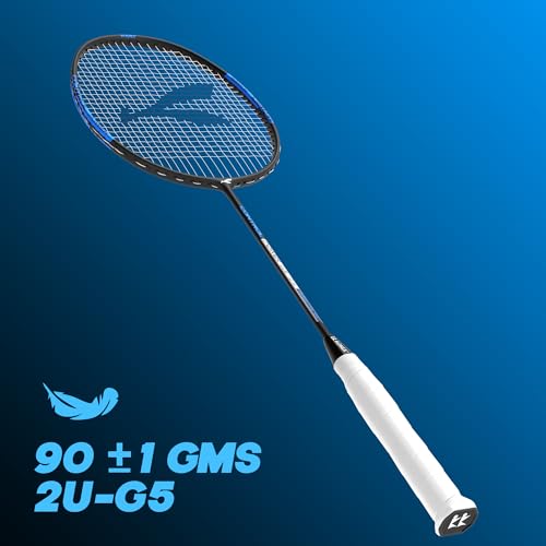 Image of Konex Badminton Racquet | 2U Aluminium | 90g | 28 LBS | Slim Shaft | Blue