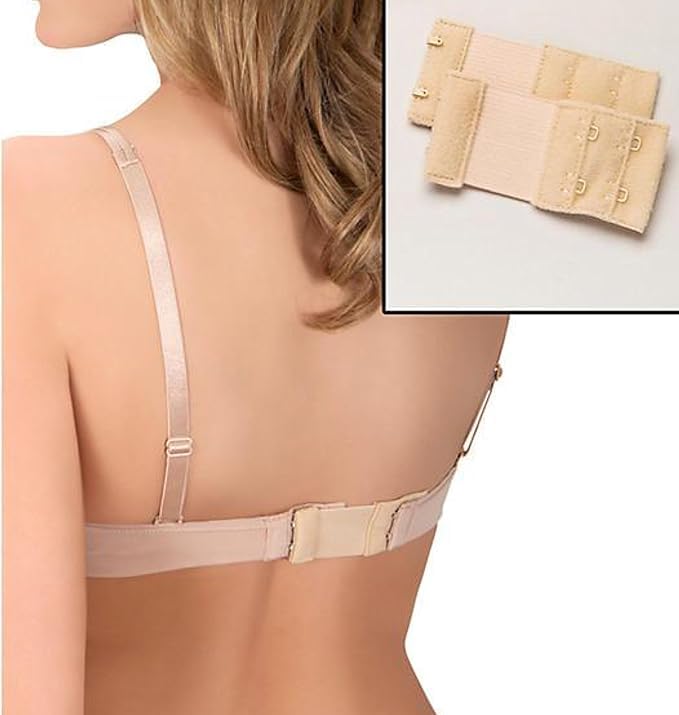 DClub Bra Extender Stretchy Soft and Comfortable Bra Strap Extender for Women in Pregnency or Weight gain. (6 PIECES (3X3 HOOK), SKIN) - Image 9 thumbnail
