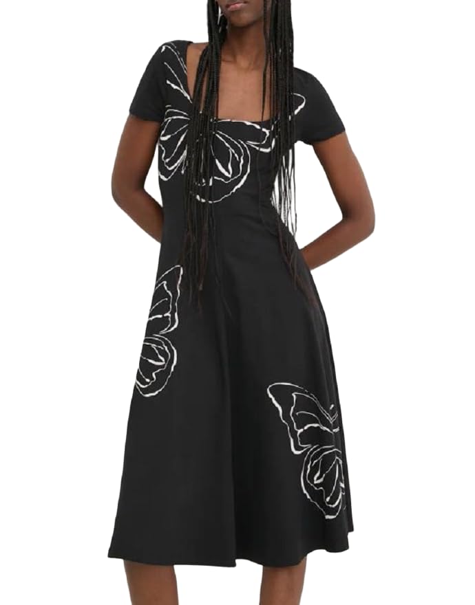 Desigual Womens Butterfly Midi Dress