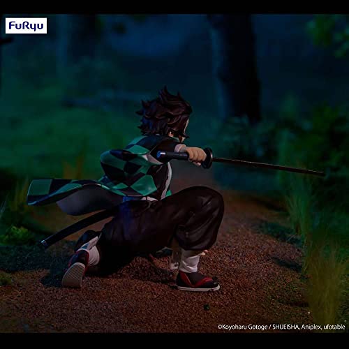 FURYU Bodyd tanjiro statue with katana 11cm, Green - Image 3