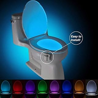 Multi-Color Motion Sensor LED Toilet Night Light – Light Detection Sensor– Cool New