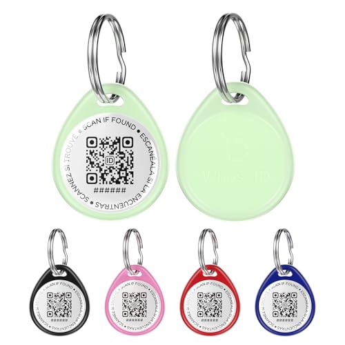 QR Code Dog Tag and Cat Tag Scan to Reunite Faster Waterproof and Durable Lightweight and Quiet Updatable Contact Info Glow-in-the-Dark Green