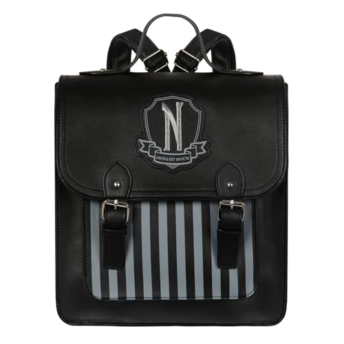 HEYIYI Gothic Backpack Black Faux Leather