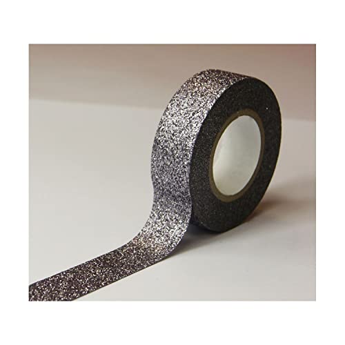 Global Gift Masking Tape - Argenté - Paillettes - Repositionnable - 15 mm x 5 m