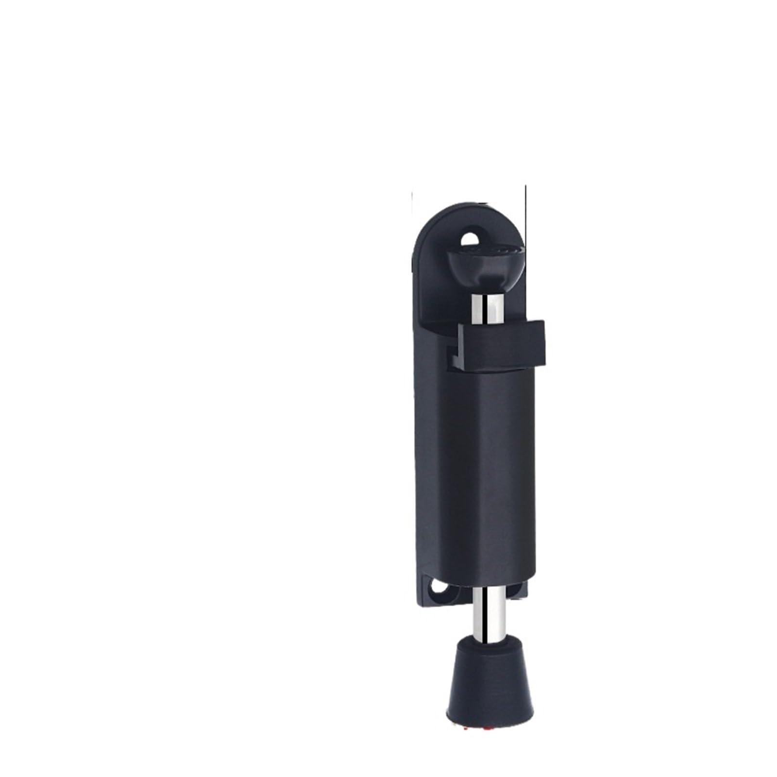 Door Stop Easy Step Door Stopper Kickdown Stop Spring Loaded Telescopic On/Off Holder Randomly Hardware(Small-Black)