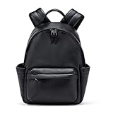 Amazon Essentials Mochila pequeña de piel sintética Mujer, Negro, Talla única