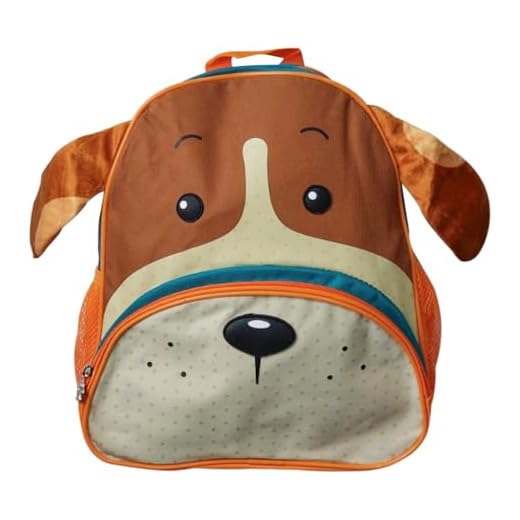 Mochila De Costas Infantil Clio Pets Orelinhas Cachorro (Laranja)