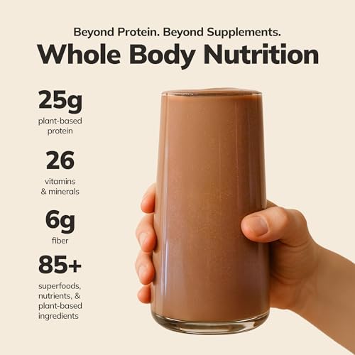 Image of Ka'Chava Whole Body Meal Shake - Vegan Protein with 85+ Superfoods - Plant-Based Meal Replacement with Probiotics & Digestive Enzymes - Chocolate 5 Sachets