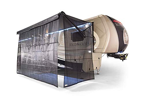 Solera Super Shade Front Panel For 5Th Wheel, Travel Trailer And Motorhome Rv Awnings, 10' X 19' #TOP4